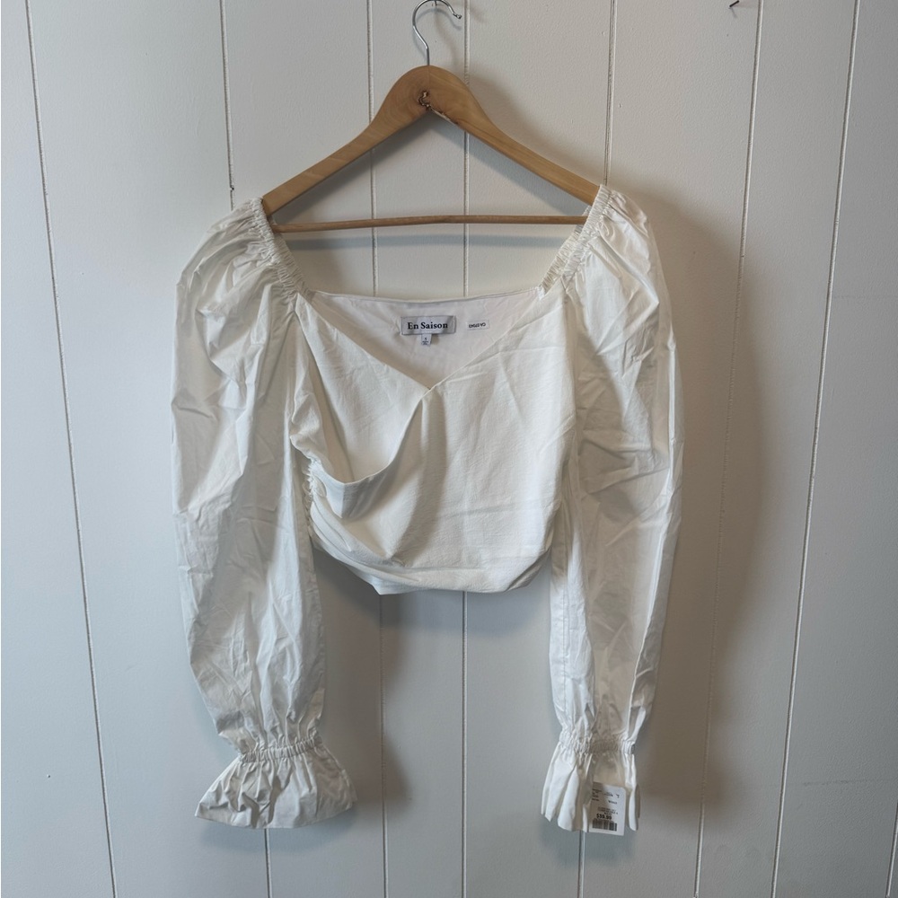 White Cropped Top
